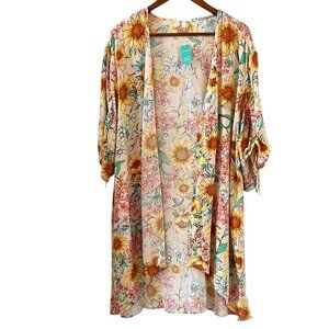 Maurices NEW Sunflower Floral Kimono Size 2X